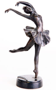 Bronzeskulptur einer Tänzerin