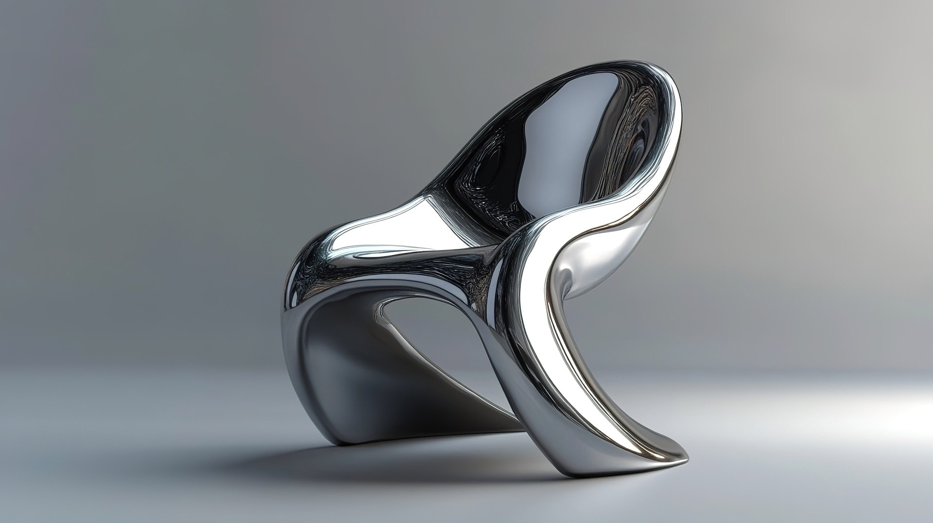 Glänzender Designstuhl in futuristischer Form | Leuchtmittel E14